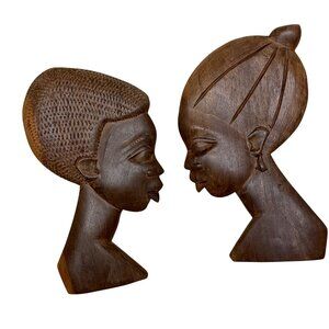Hand-Carved African Wooden Wall Art Set